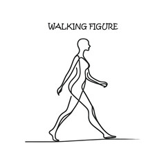 Walking Figure Vector Design