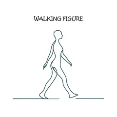 Walking Figure Vector Design