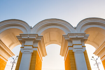 Naklejka premium arches of architectural design, arched overlap of the opening