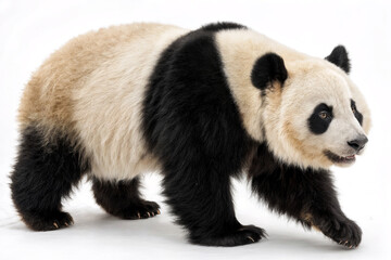 Fototapeta premium Adorable panda lumbering along with its classic black-and-white patches and gentle, roly-poly charm.