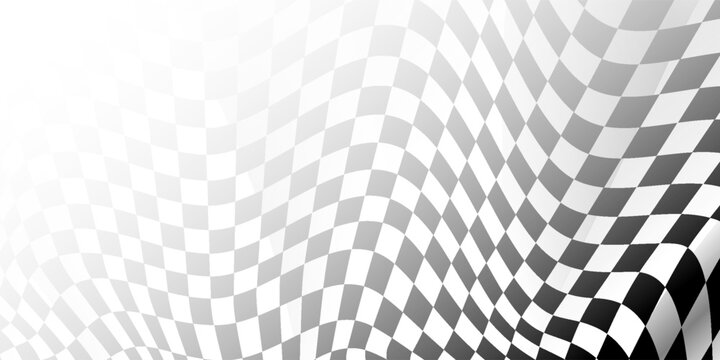 Black and white checkered rectangular frame. Square racing checkerboard pattern. Chessboard geometric pattern.