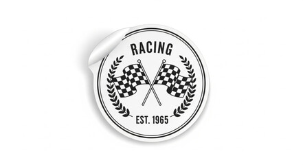 Racing Badge with Checkered Flags. © Dandi