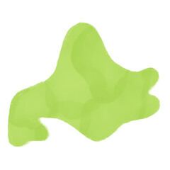 水彩塗りのラフな北海道地図