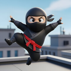 3D Ninja Illustration