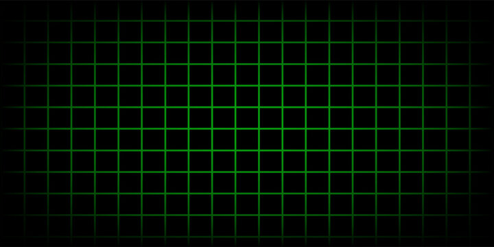 Abstract digital background featuring a glowing neon green grid on a dark surface. Perfect for technology, sci-fi, gaming, or cyber themes.