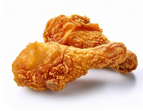 ory crispy drumstick fried chicken isolated on white background