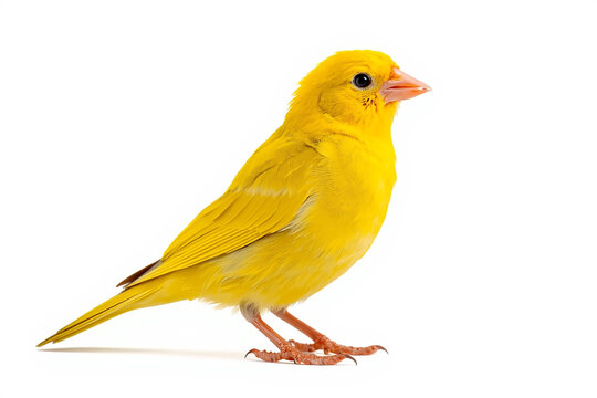 Bright yellow canary shining like a burst of pure summer sunshine.