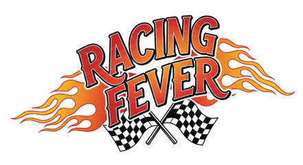 Racing Fever Checkered Flags Flames. © Adi