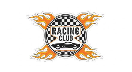 Racing Club Emblem with Flames. © Adi