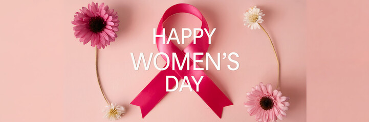 Elegant Happy Women's Day Banner