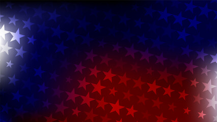 Abstract background of stylized American flag with stars