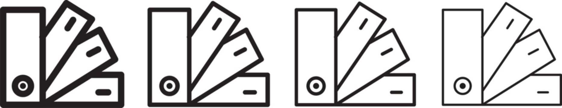 PriSwatchbook icon set, color palette guide symbols.Colorful swatchbook graphic icons, designer palette library shapes, minimalist printing and publishing design elements.
nt