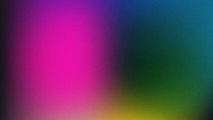 Obraz premium Smooth Magenta Blue Green Yellow Gradient with Grain
