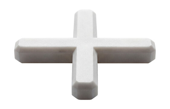 Plastic tile spacer cross with a 2mm width.