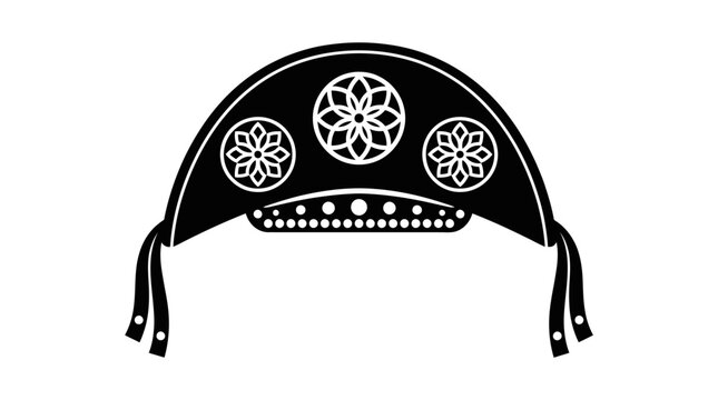 Brazilian Cangaceiro Hat Icon. Traditional Nordeste Culture Symbol (Chapeu de Cangaceiro) Vector Illustration on White Background.