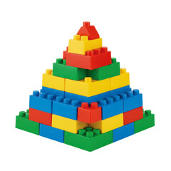 Obraz premium Colorful plastic blocks forming a pyramid