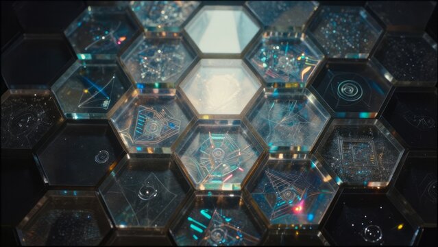 abstract background with hexagons