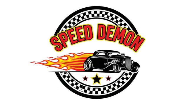 Speed Demon Racing Car Logo.