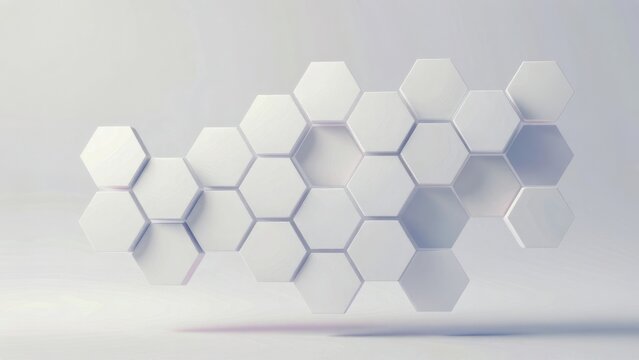 white hexagon background