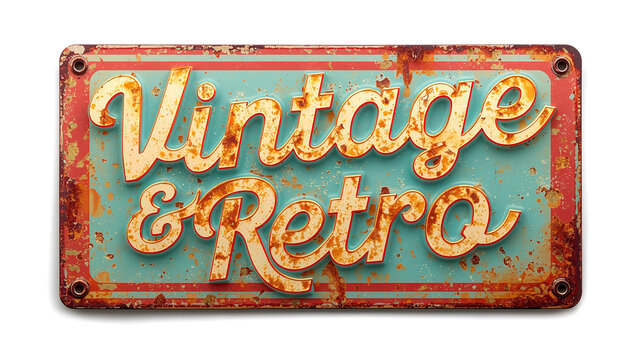 Vintage and Retro metal sign isolated on white