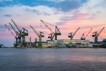 Fototapeta premium Dry Docks in Kobe, Japan