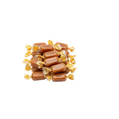 Pile of wrapped caramel candies