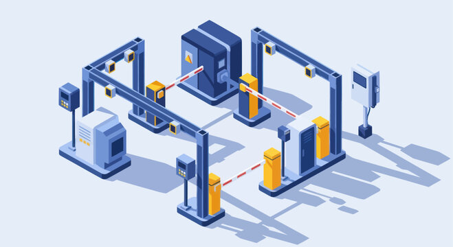 Automated Toll Booth System with Modern Technology and Security Features.
