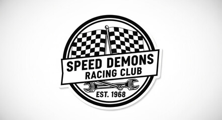 Obraz premium Speed Demons Racing Club Logo Design.