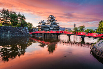 The historic Matsumoto Castle in Matsumoto, Japan