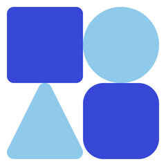 shape bluetone icon set