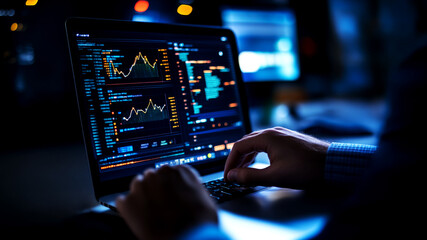 Analyzing Internet Traffic Data on a Laptop During Late Night Hours in a Modern Office Environment for Enhanced Decision-Making and Insights