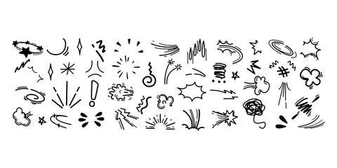 Comic frame icon background. Contains speed, explosion, bang, fight, spark, for comic or poster design with transparent background. © IconSade