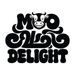 Fototapeta premium Moo Salad Delight Logo with Cute Cow Face and Fun Farm Themed Design