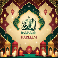 Ramadan Kareem Islamic festival celebration decorative background