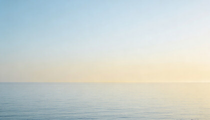 Fototapeta premium Calm sea pastel sky tranquil horizon minimal seascape soft light peaceful water serene nature clear sky gentle wave empty ocean calm sea pastel sky tranquil horizon minimal seascape soft light