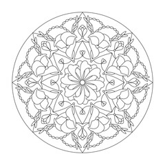 Mandala Coloring Page. Art therapy.