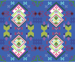 seamless geometric pattern with colorful shapes and squares