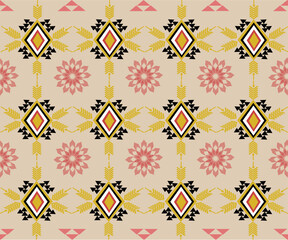 seamless pattern with geometric and stars