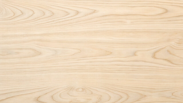 Light beige natural wood grain texture background, seamless pattern of pale ash or oak surface for interior design