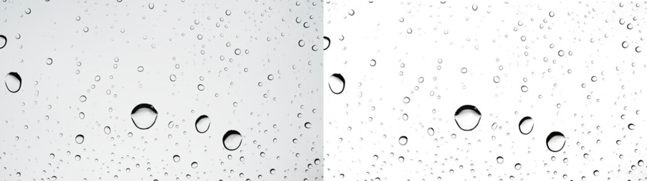 Water drops glass showing sparkling rain overlay PNG transparent abstract background