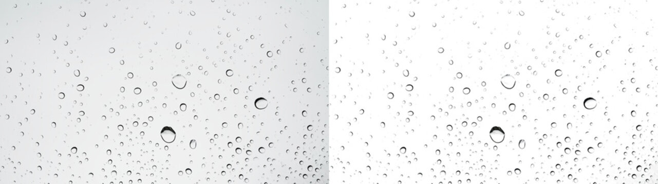 Water drops glass showing rain overlay texture overlay PNG transparent abstract background