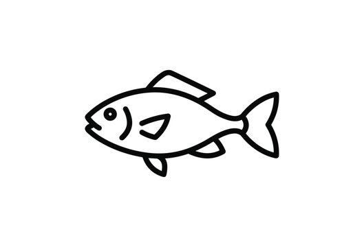 Simple fish icon with number 265