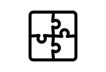 Simple puzzle piece icon