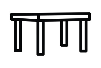 Simple table outline illustration