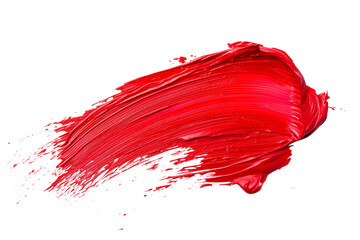 赤い絵の具の筆跡テクスチャ　力強いブラシストロークの抽象アート背景