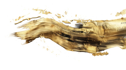 金色の絵の具ブラシストロークテクスチャ　高級感のあるゴールドペイント抽象背景