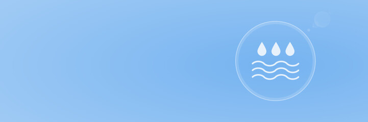 Header Vektor Illustration Wasserwellen Tropfen Wasserversorgung svg unter 60 kB mit copy space © sh99