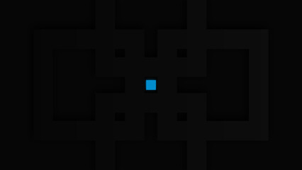 Obraz premium Digital Labyrinth with Glowing Blue Core