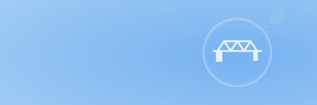 Header Vektor Illustration Br&uuml;cke Architektur und Infrastruktur svg unter 60 kB mit copy space