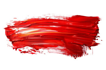赤い絵の具の筆跡テクスチャ　力強いブラシストロークの抽象アート背景